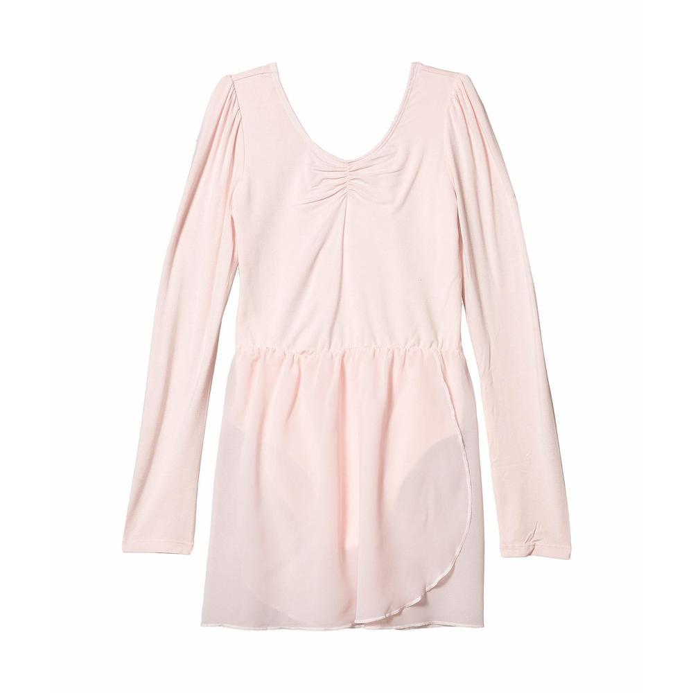 Flo Active Girls Puff Long Sleeve Leotard Dress Pink 14 Big Kids
